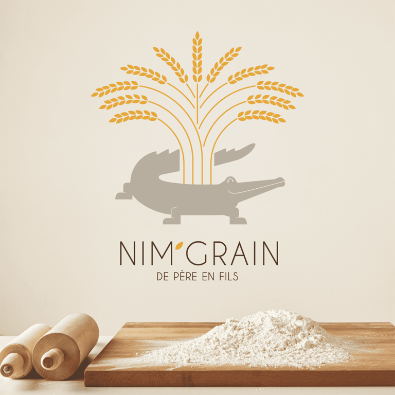 Logo Nim'Grain avec slogan "de père en fils"